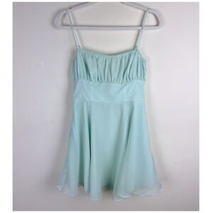 Hutch | Fairy Organza Babydoll Mini Slip Dress Icy Blue | S